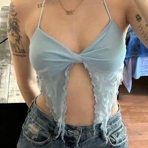 Light Blue Halter Top